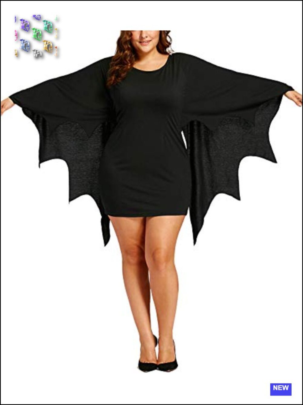 Plus Size Bat Wing Sleeve Tunic Dress Long Sleeve Relaxed Fit Casual Dolman Top